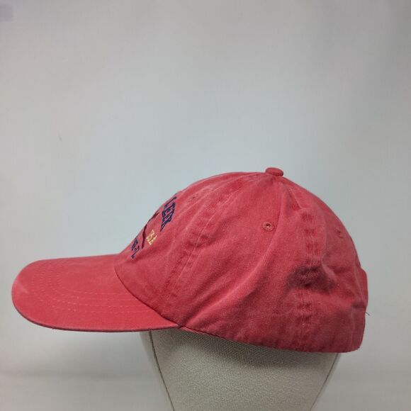 Spruce Creek Port Orange FL Strapback Hat Red One Size Embroidered - Picture 4 of 8
